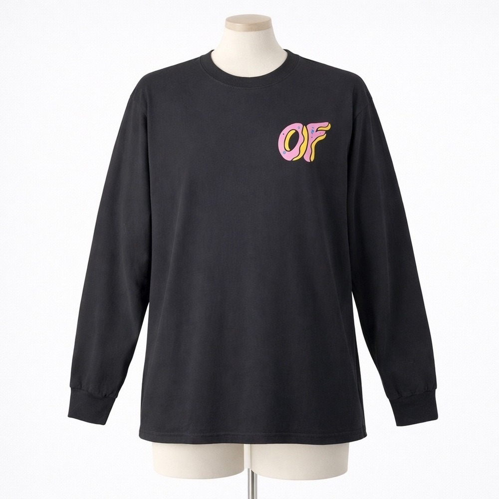 Odd Future XL Faded Black Long Sleeve Tee Streetwear Skater‎ Y2K Grunge Casual